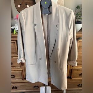 Women's Oversized Neutral Blazer